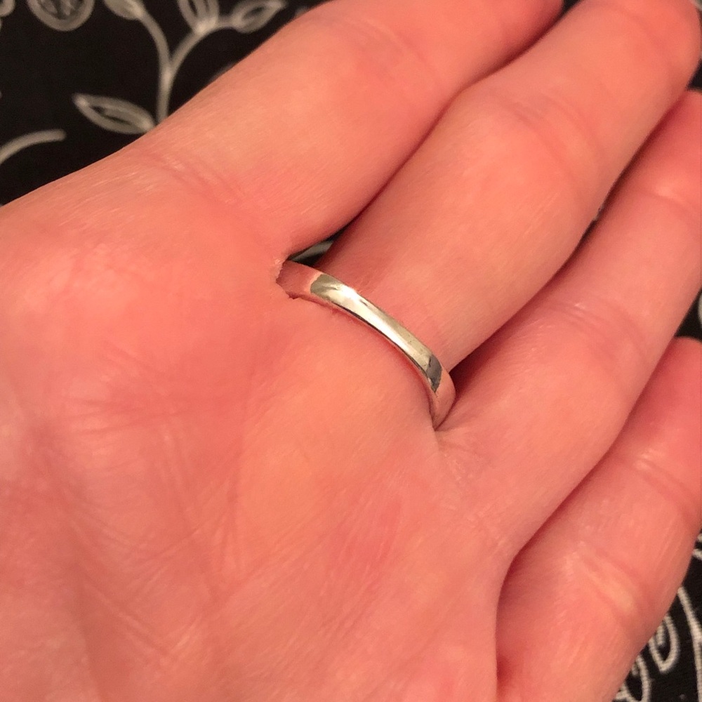 Silver Heart Ring with Faux Turquoise Stone - Picture 5 of 9